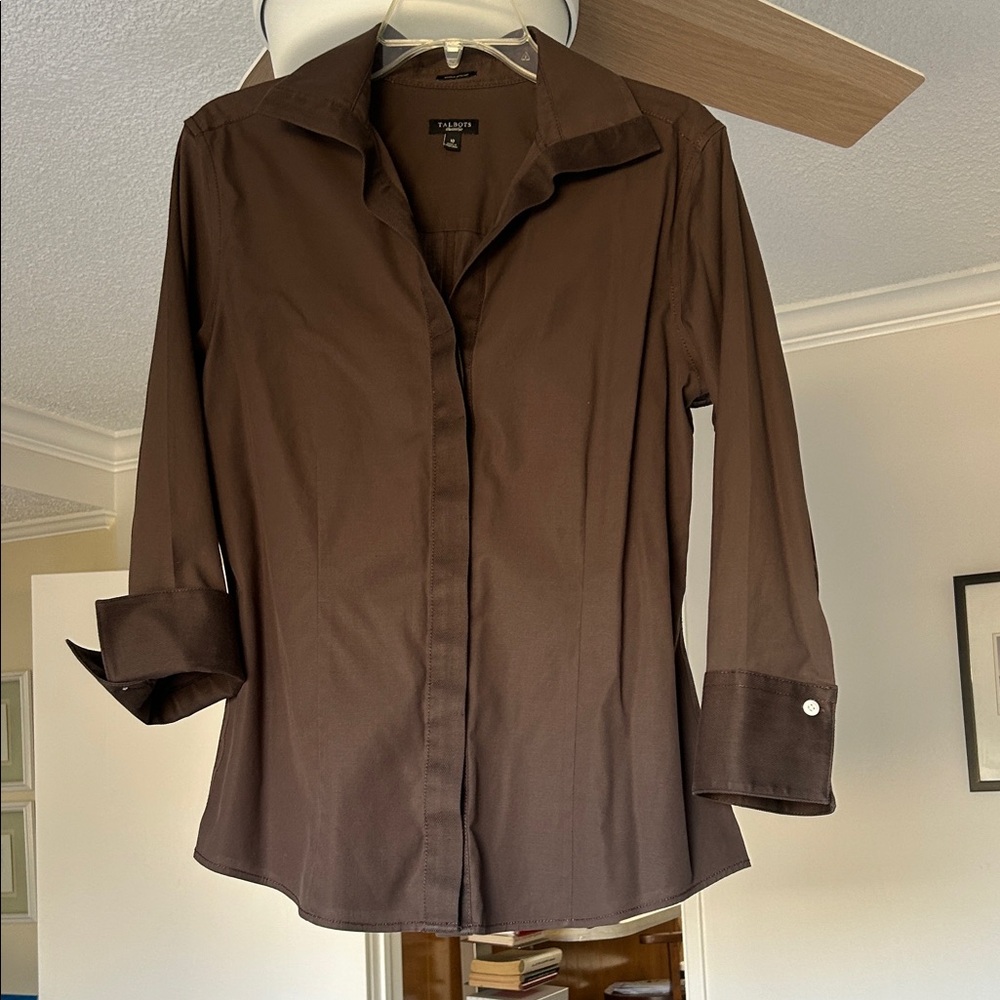 Talbots Chocolate Brown Button-Up shirt
